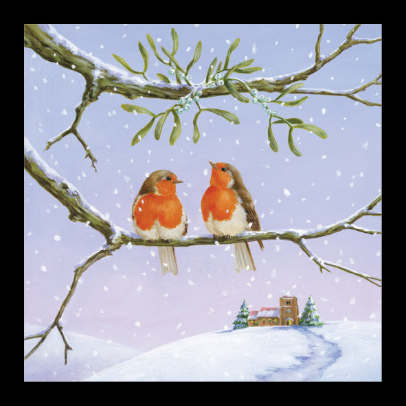 Robins under the Mistletoe