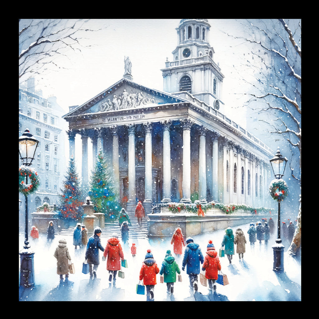 St Martin in the Fields under Snow