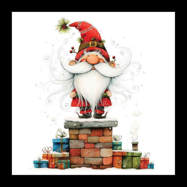 Santa on the Chimney Tops