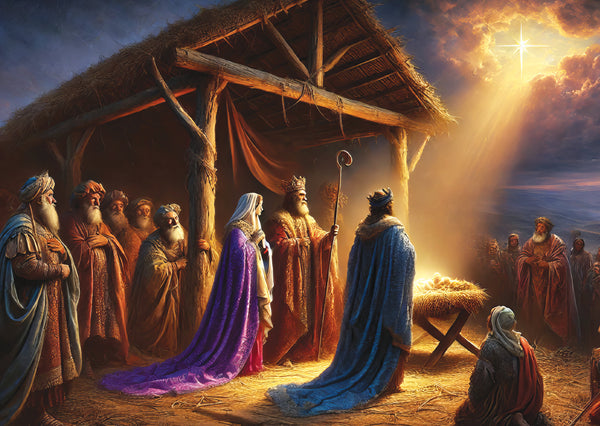 Golden Glow over the Manger
