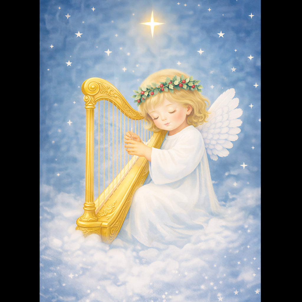 Angel Playing a Harp